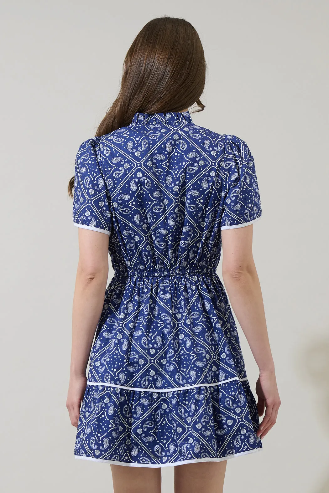 Zenira Paisley Jazlene Shift Mini Dress sold by Sugarlips product image thumbnail 2