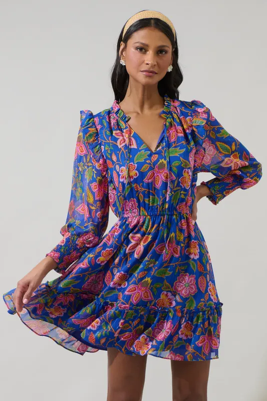 Wendey Floral Idra Ruffle Chiffon Dress sold by Sugarlips