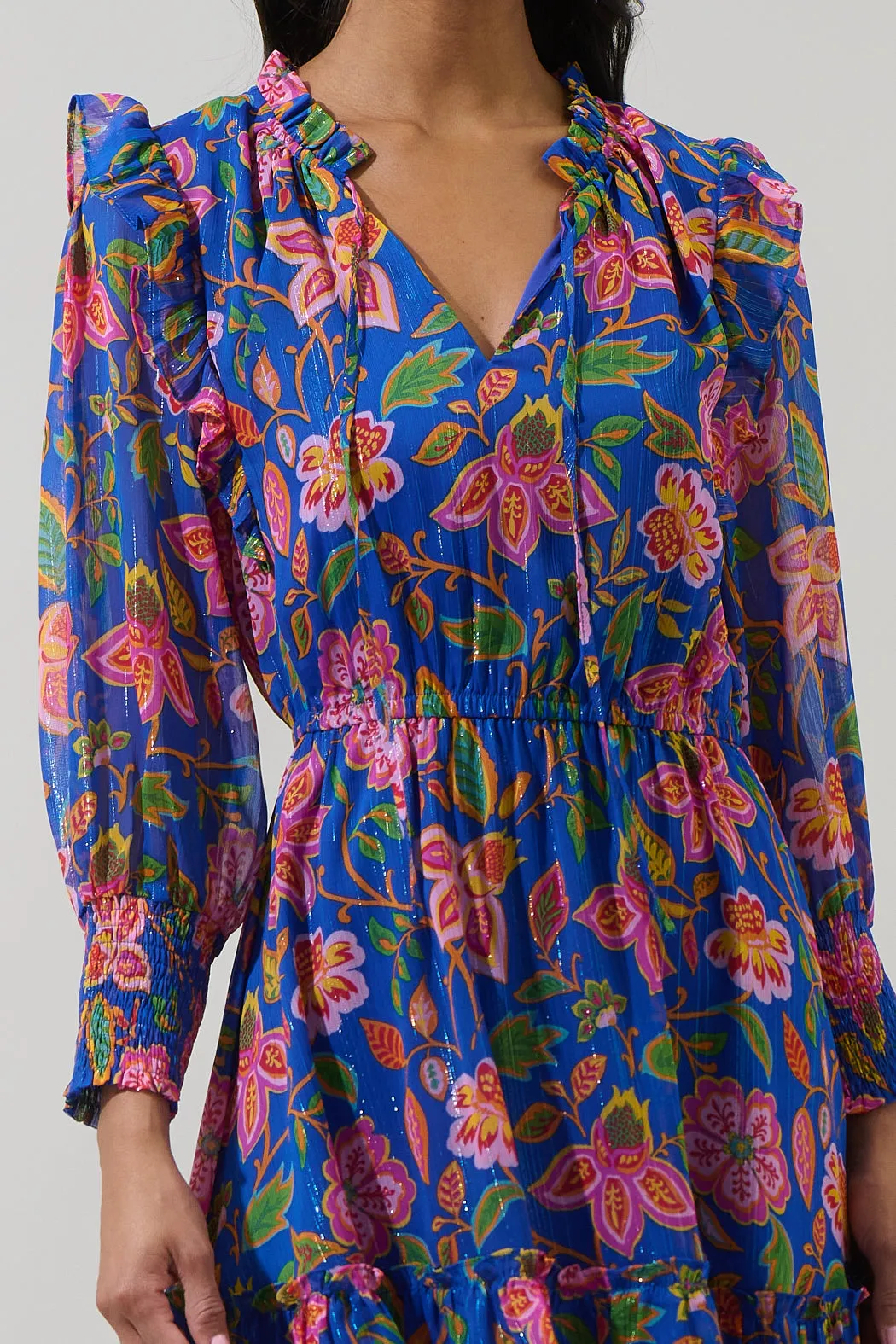 Wendey Floral Idra Ruffle Chiffon Dress sold by Sugarlips product image thumbnail 5