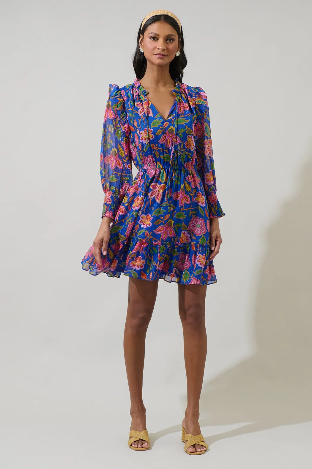 Wendey Floral Idra Ruffle Chiffon Dress sold by Sugarlips product image thumbnail 4