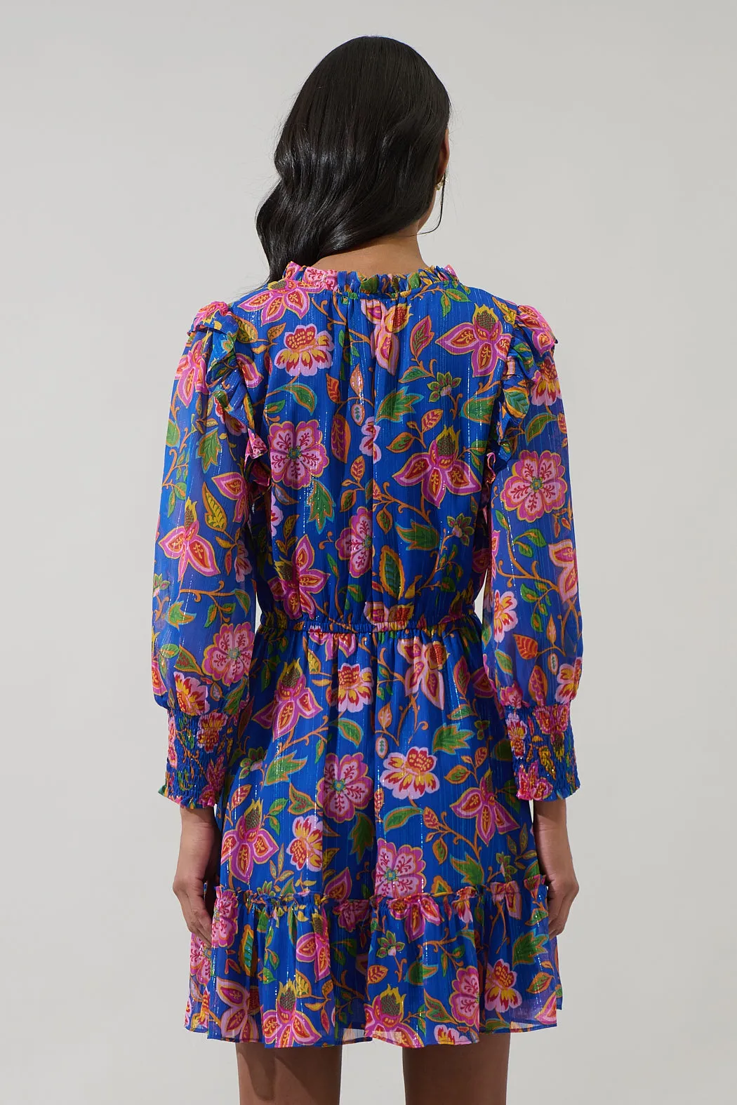 Wendey Floral Idra Ruffle Chiffon Dress sold by Sugarlips product image thumbnail 2