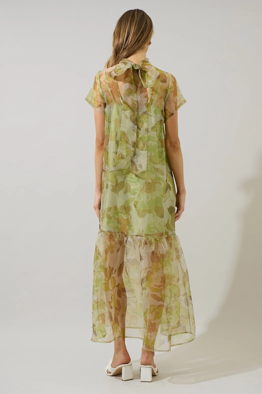 Ellery Floral Dime Organza Maxi Dress sold by Sugarlips product image thumbnail 3