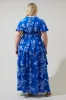 Lilith Floral Amabel Tiered Maxi Dress Curve sold by Sugarlips