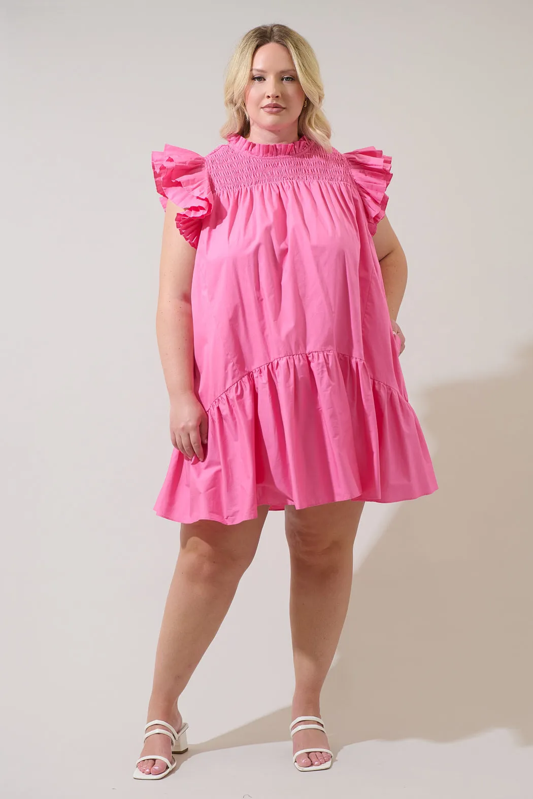 Rhona Smocked Mini Dress Curve sold by Sugarlips product image thumbnail 5