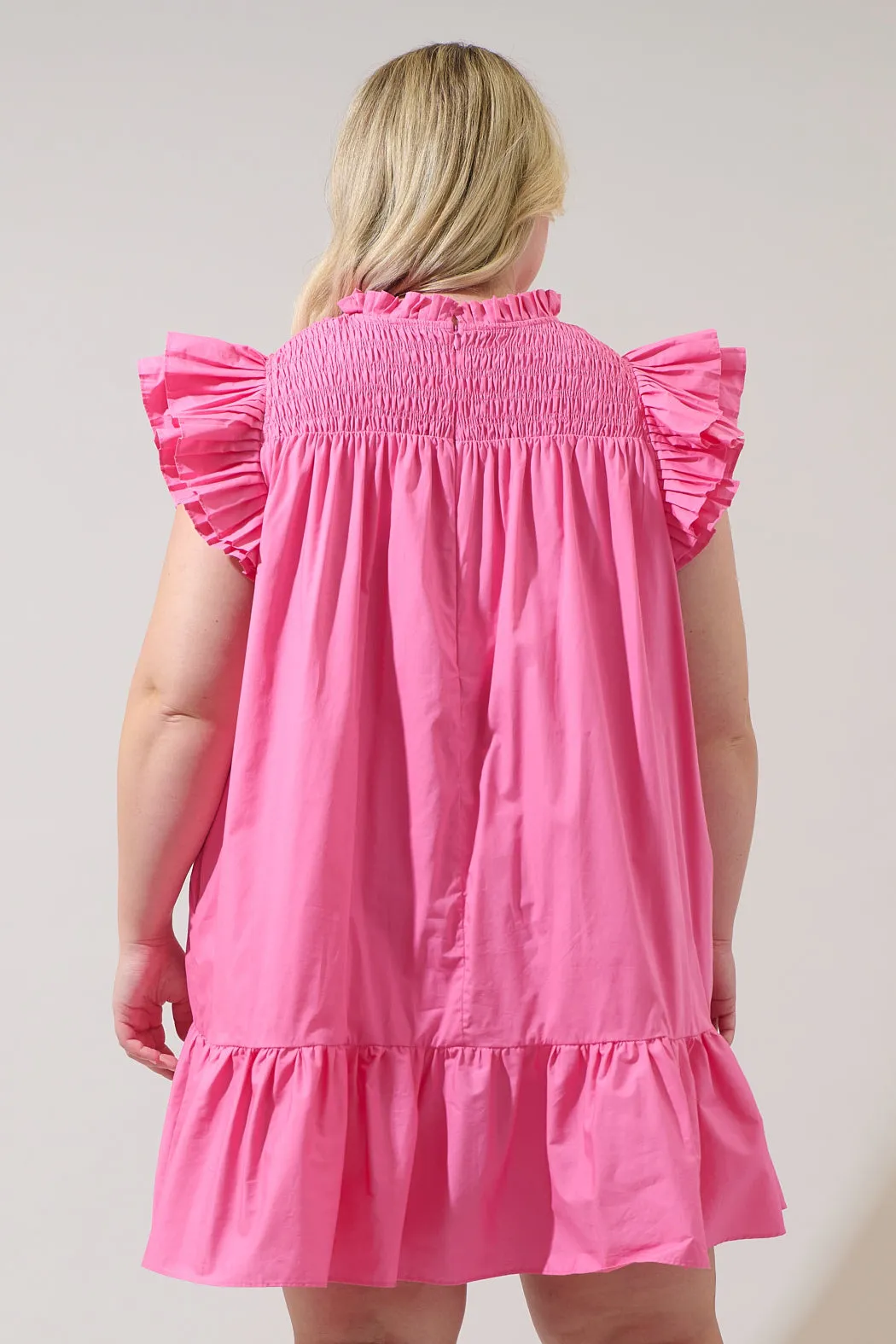 Rhona Smocked Mini Dress Curve sold by Sugarlips product image thumbnail 3