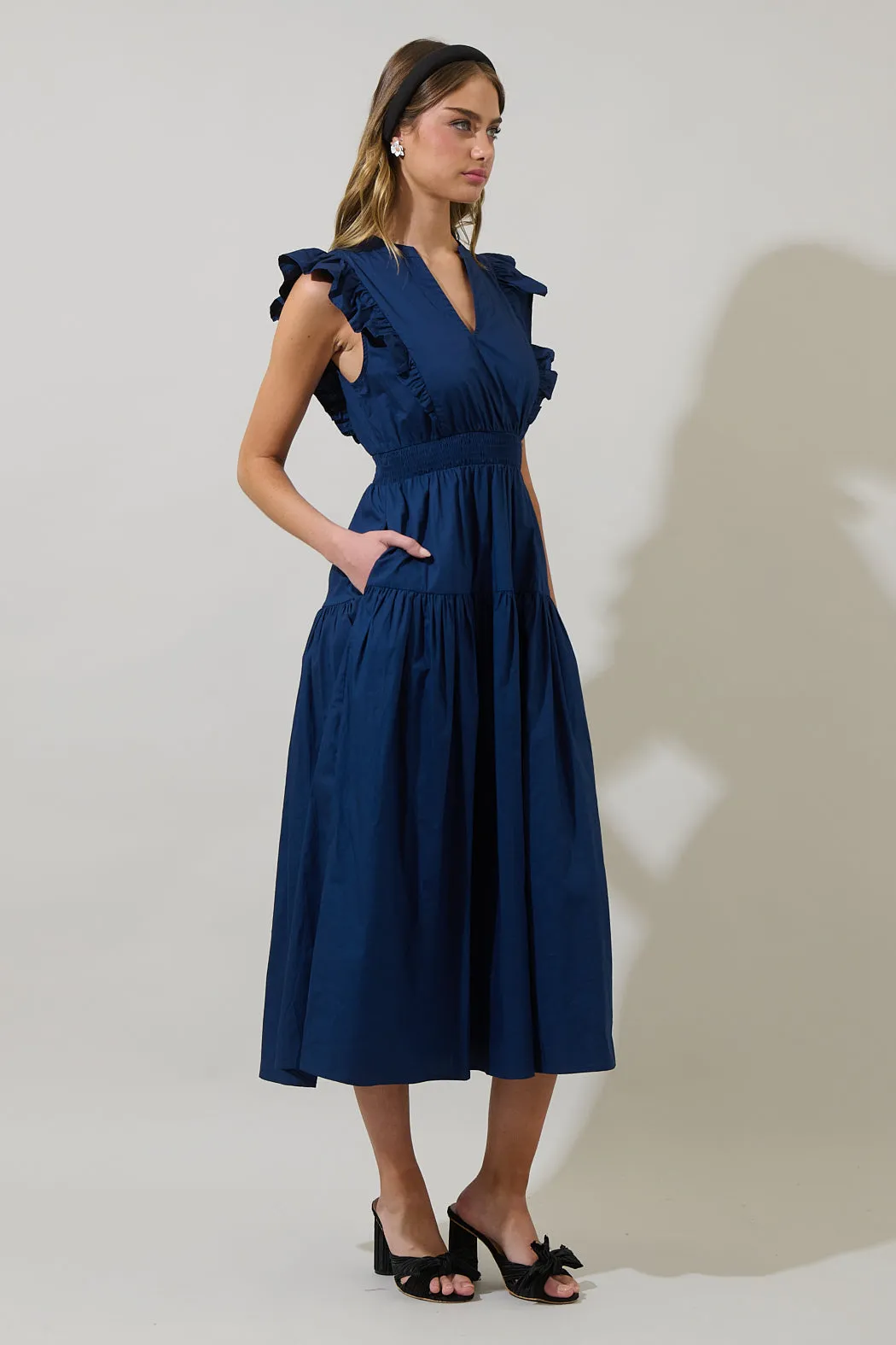 Virna Ruffle Midi Dress sold by Sugarlips product image thumbnail 3