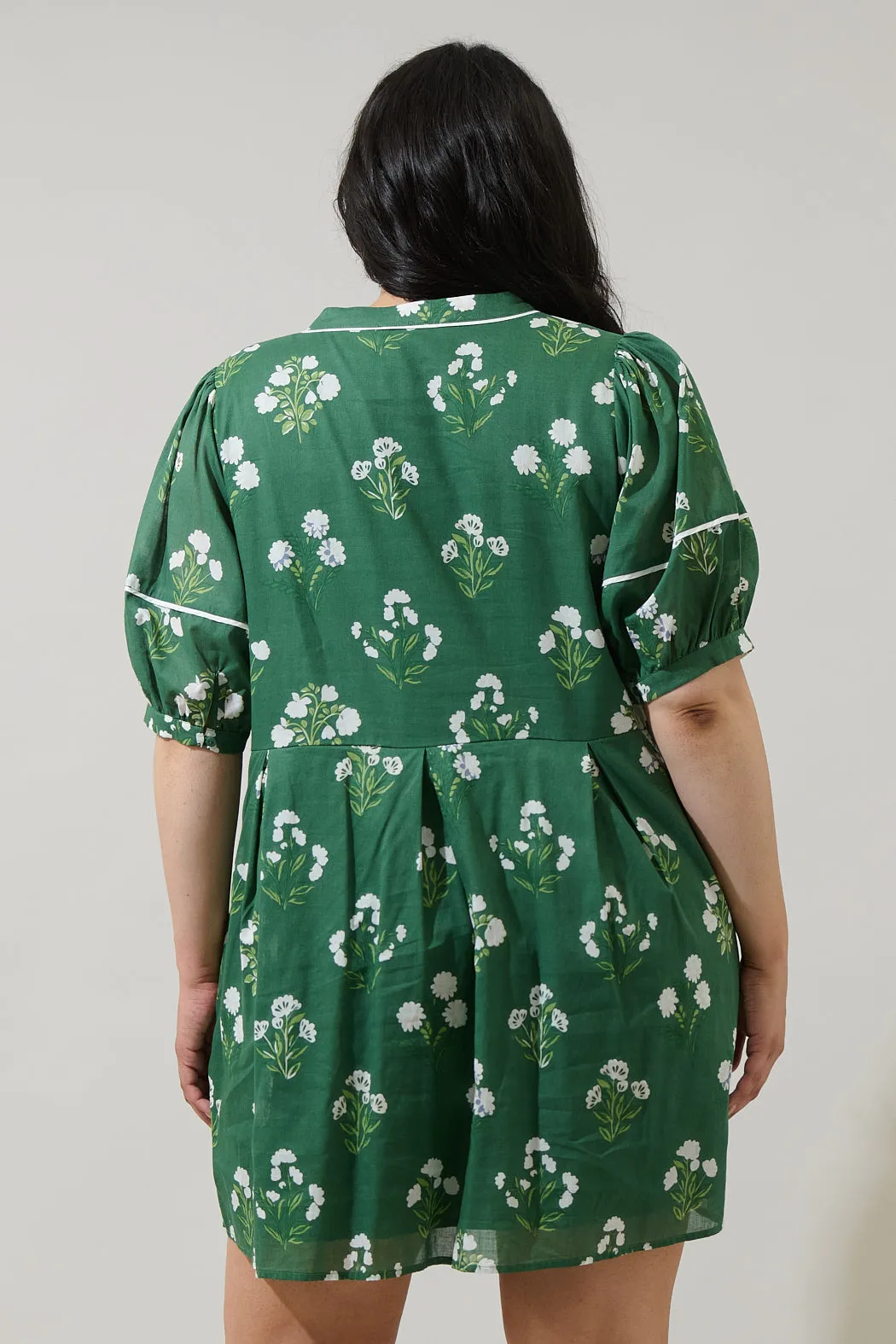 Kestrel Floral Fawna Shift Mini Dress Curve sold by Sugarlips product image thumbnail 2