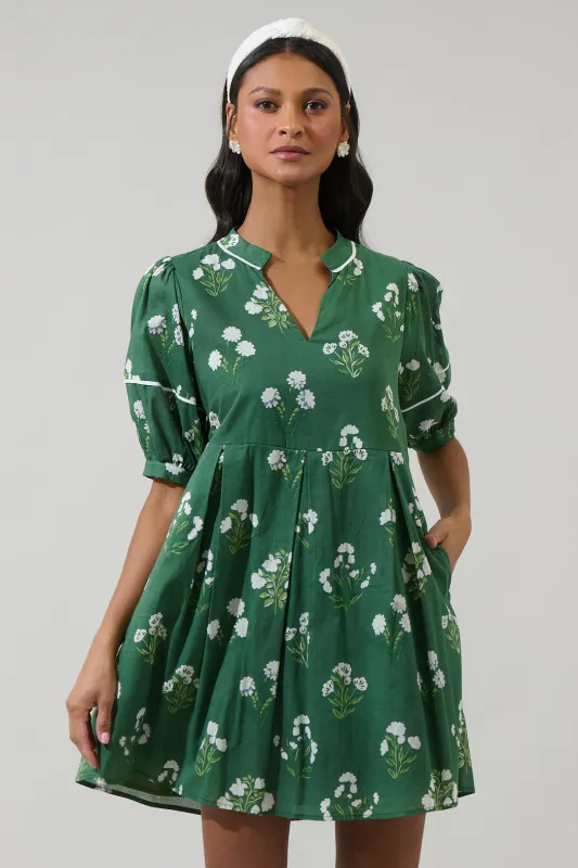 Kestrel Floral Fawna Shift Mini Dress sold by Sugarlips
