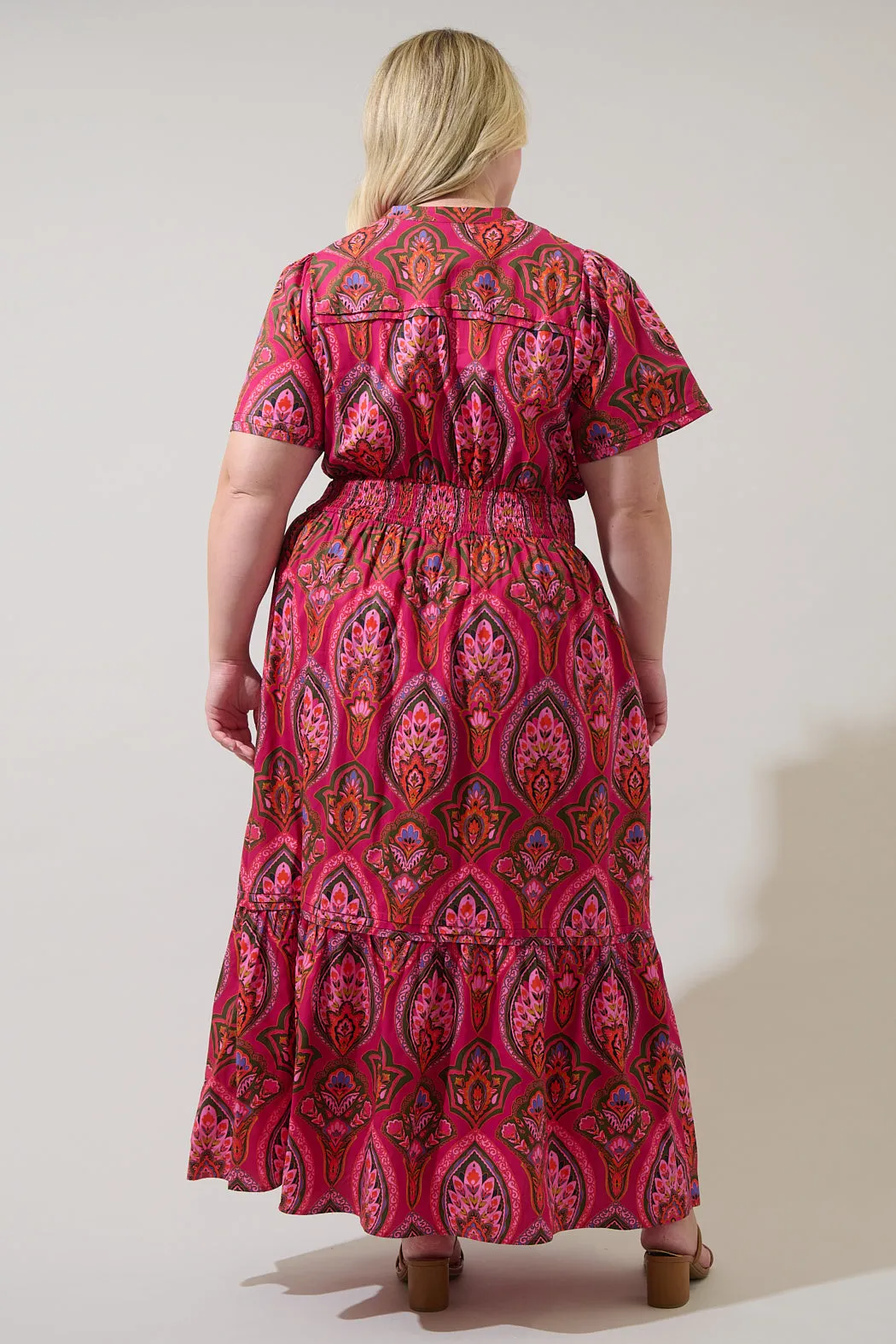 Azura Paisley Belraj Poplin Maxi Dress Curve sold by Sugarlips product image thumbnail 2