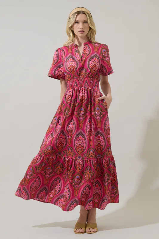 Azura Paisley Belraj Poplin Maxi Dress sold by Sugarlips