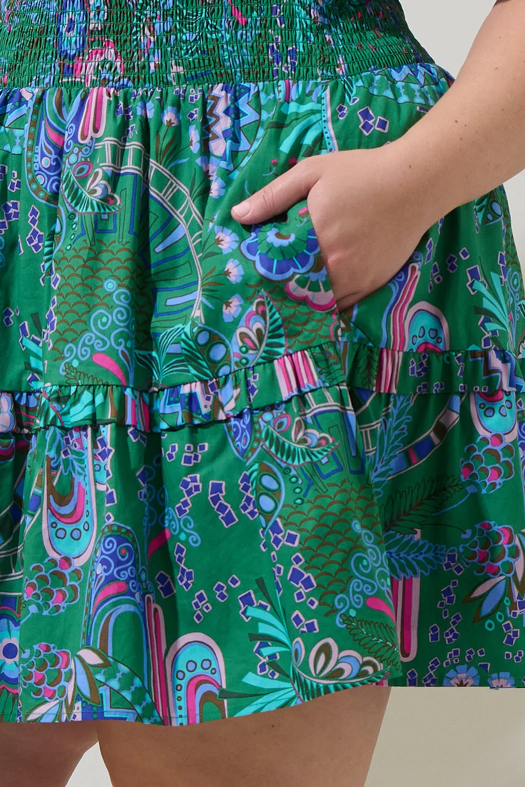 Vesper Geo Aylin Smocked Mini Dress Curve sold by Sugarlips product image thumbnail 5