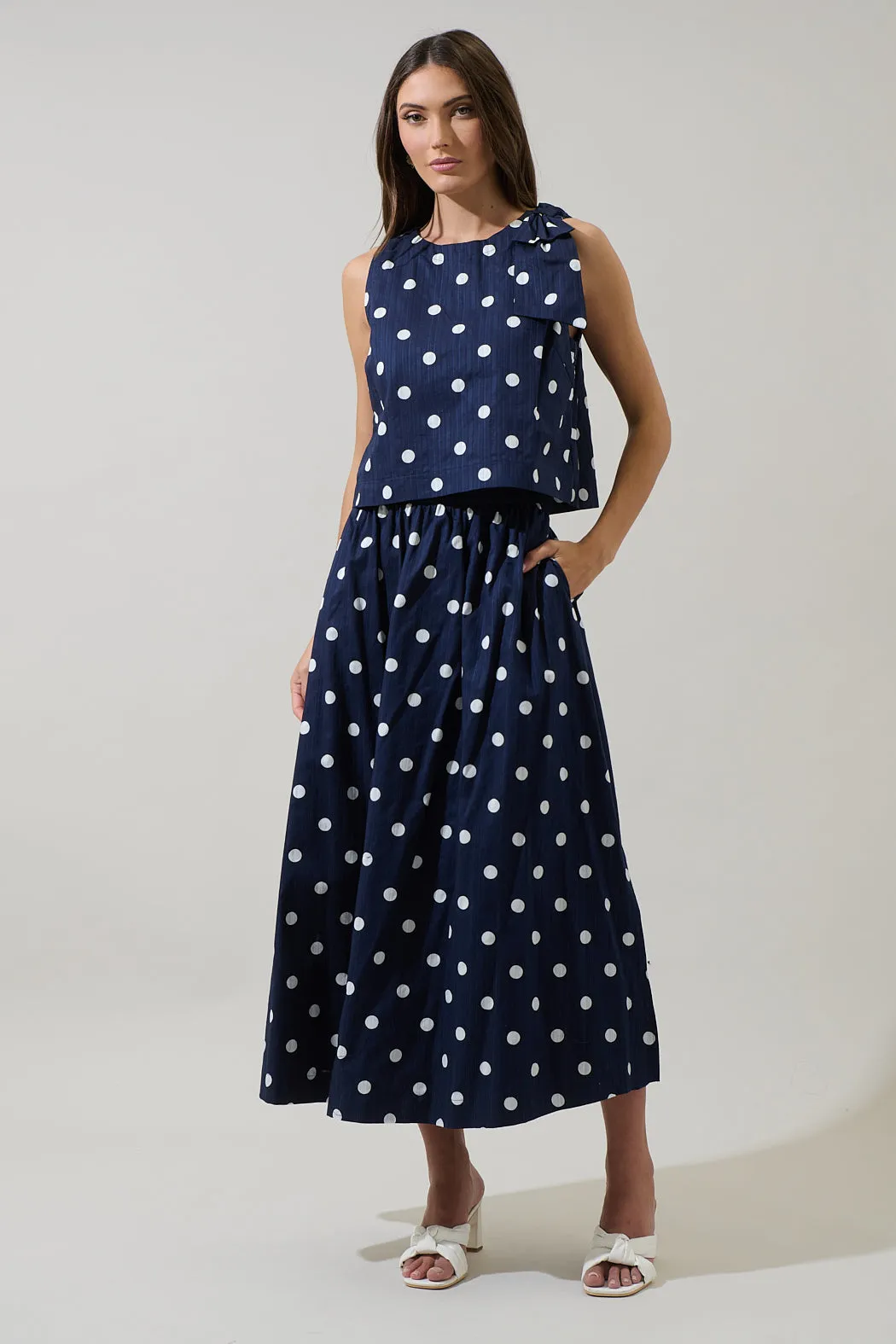 Caryn Polka Dot Maxi Skirt sold by Sugarlips product image thumbnail 4