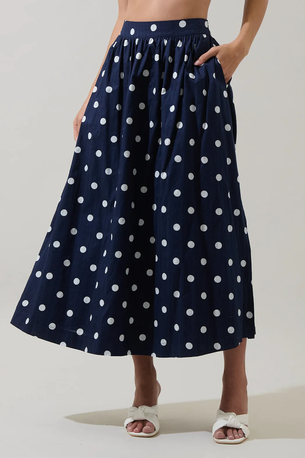 Caryn Polka Dot Maxi Skirt sold by Sugarlips