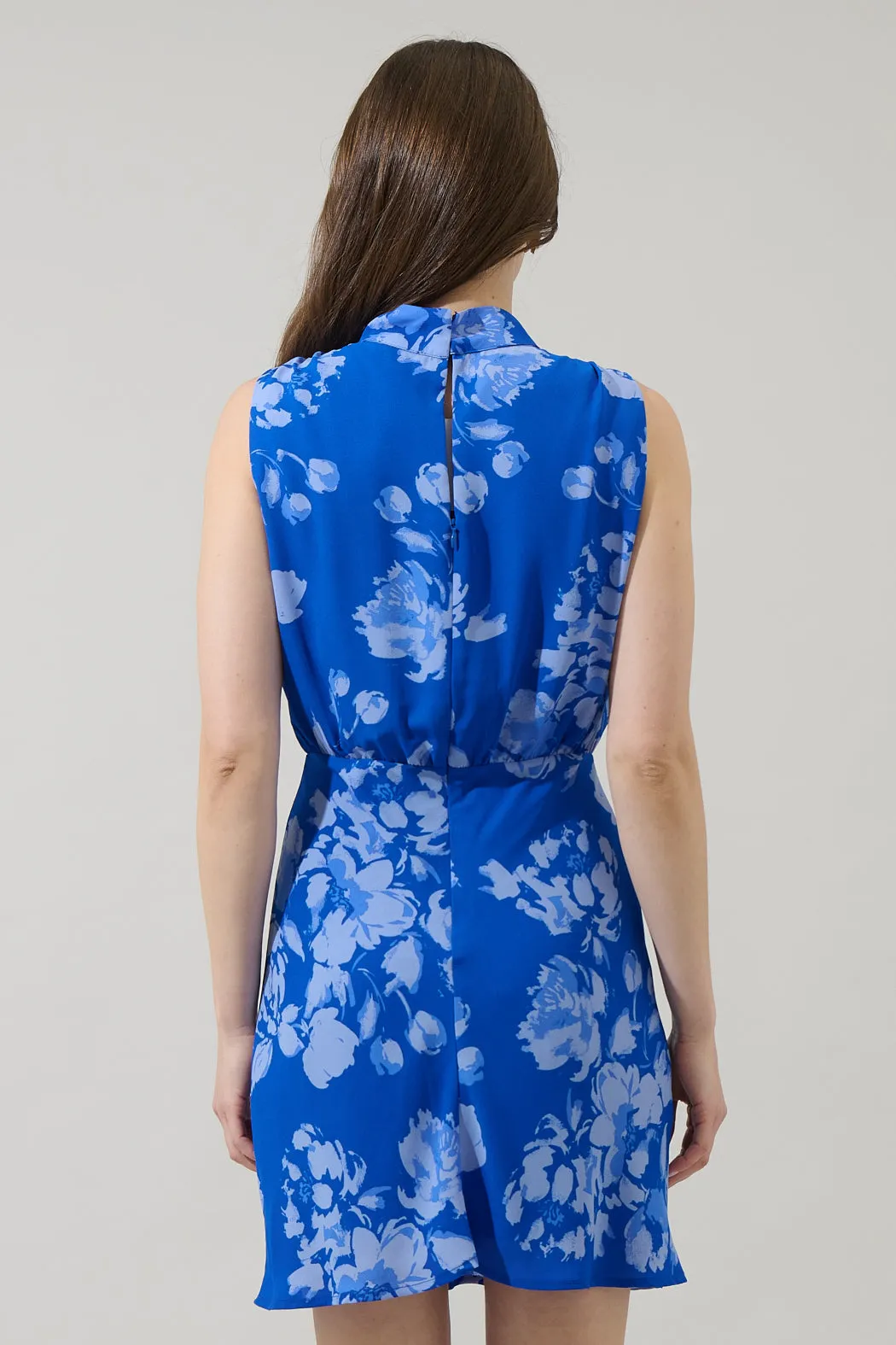 Lilith Floral Hallie Mock Neck Mini Dress sold by Sugarlips product image thumbnail 3