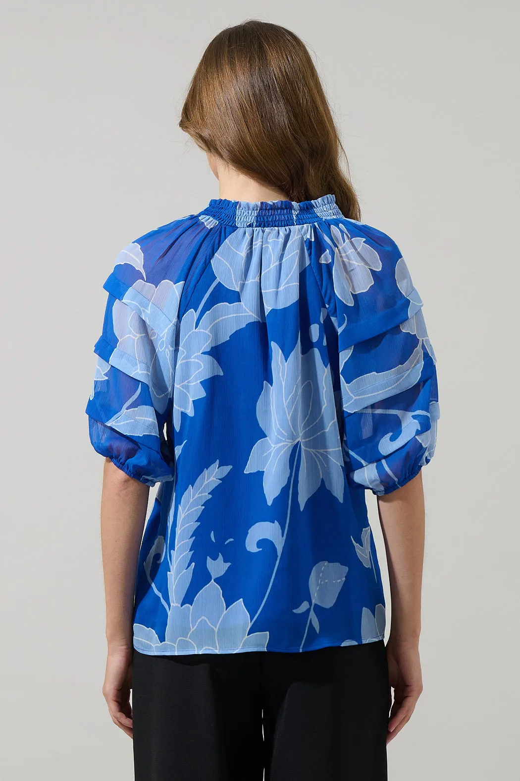 Seabloom Floral Terrie Ruffle Blouse sold by Sugarlips product image thumbnail 2