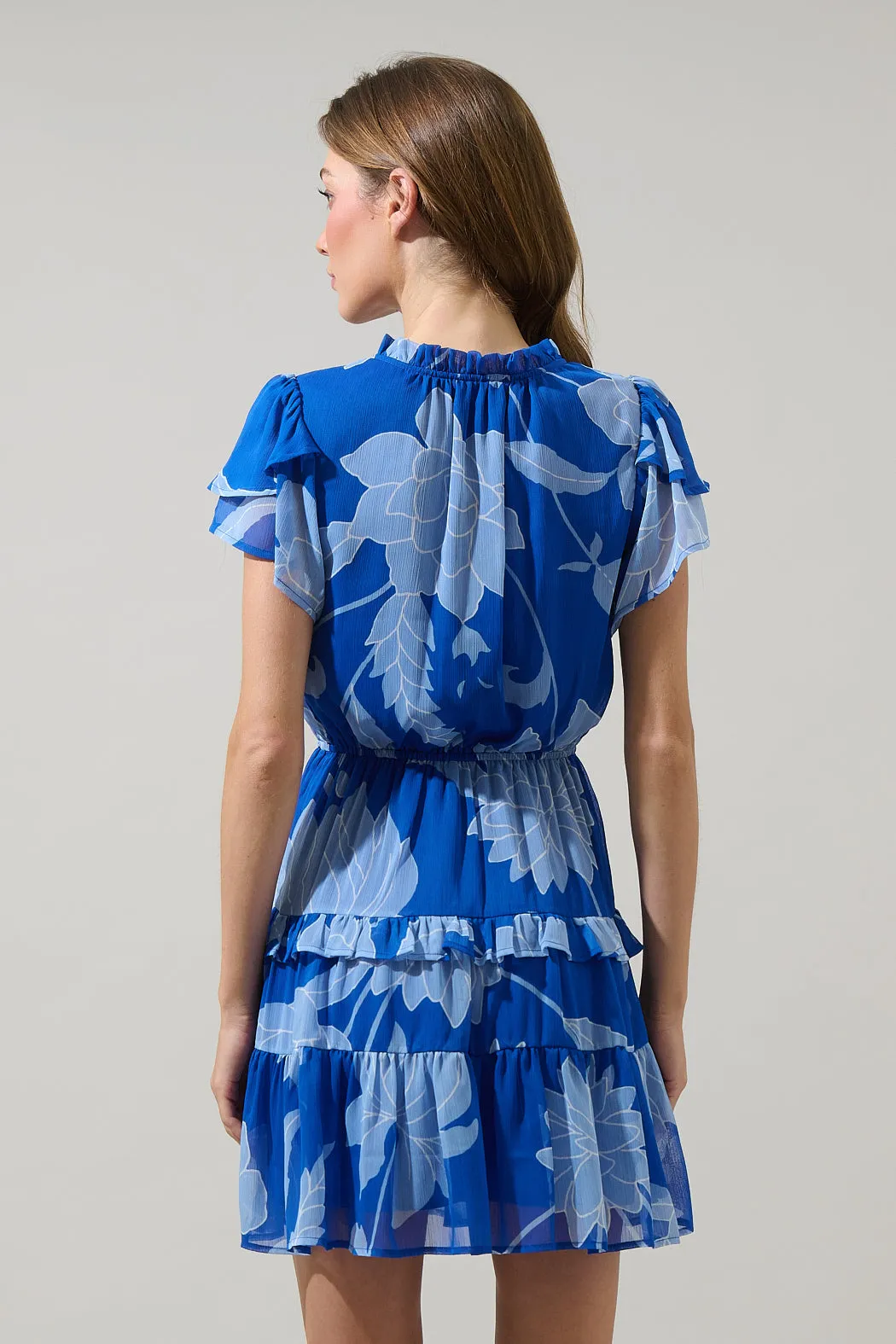 Seabloom Floral Fanny Ruffle Mini Dress sold by Sugarlips product image thumbnail 2