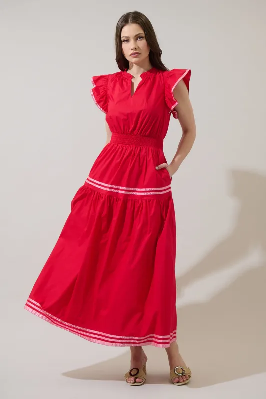 Solene Contrast Maxi Dress sold by Sugarlips