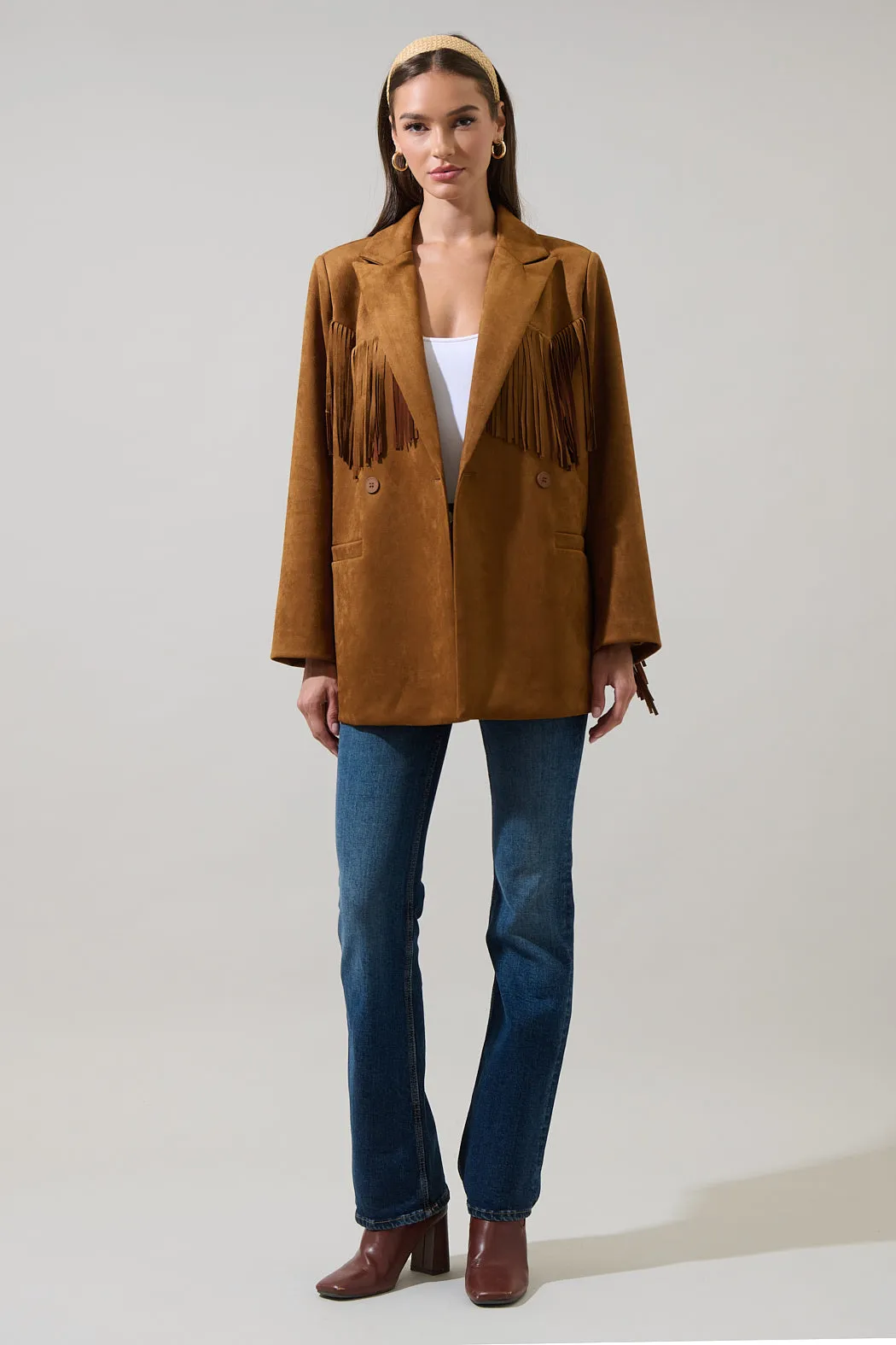 Rufina Fringe Collared Jacket sold by Sugarlips product image thumbnail 4