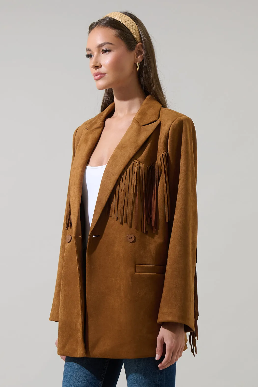 Rufina Fringe Collared Jacket sold by Sugarlips product image thumbnail 3