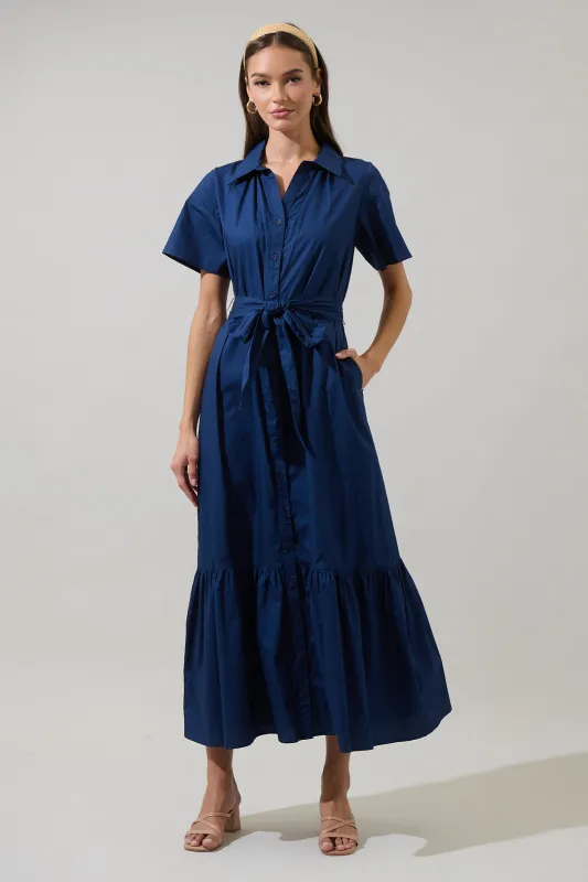 Valery Button Down Maxi Dress sold by Sugarlips