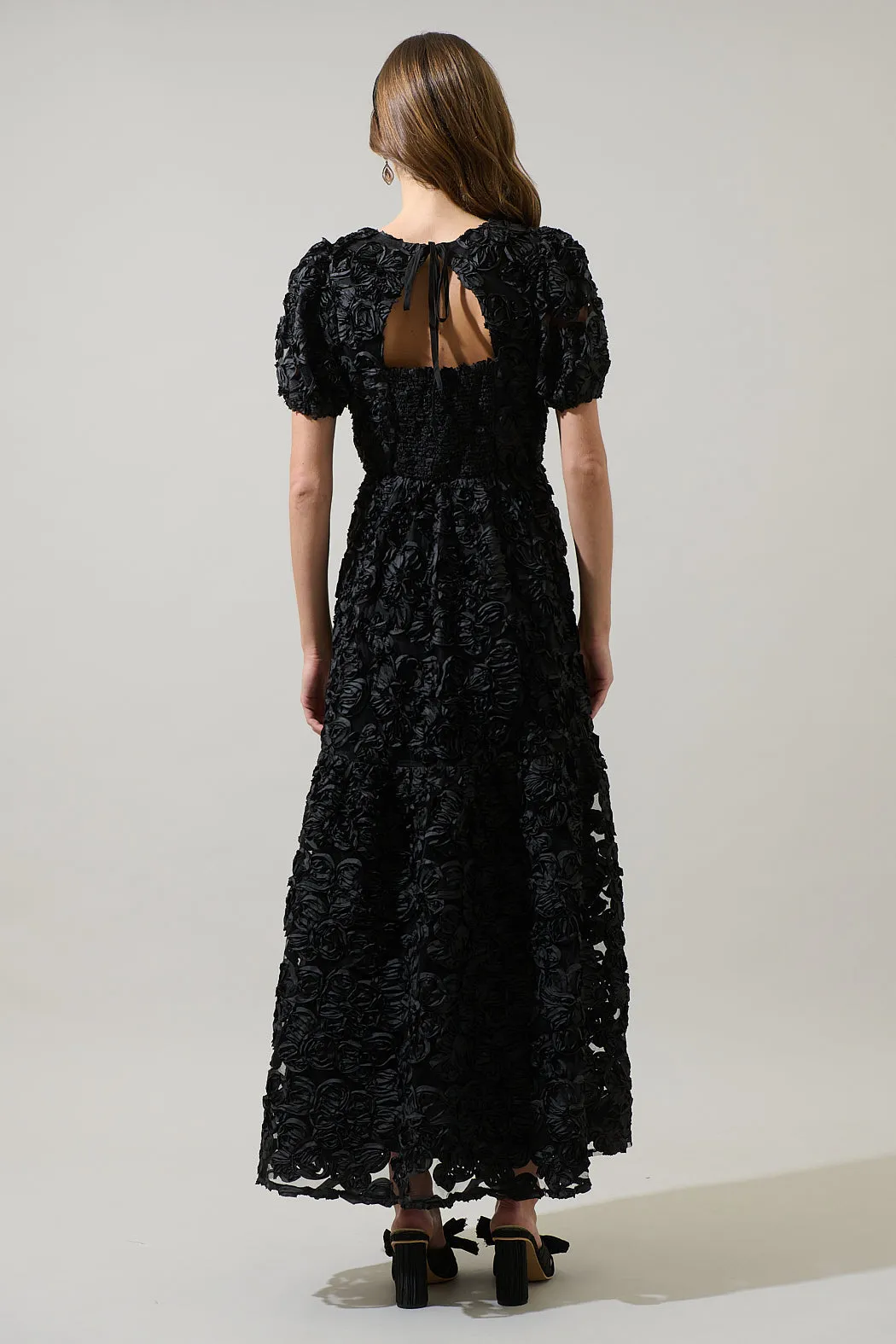 Eirene Rosette Becca Tiered Maxi Dress sold by Sugarlips product image thumbnail 2