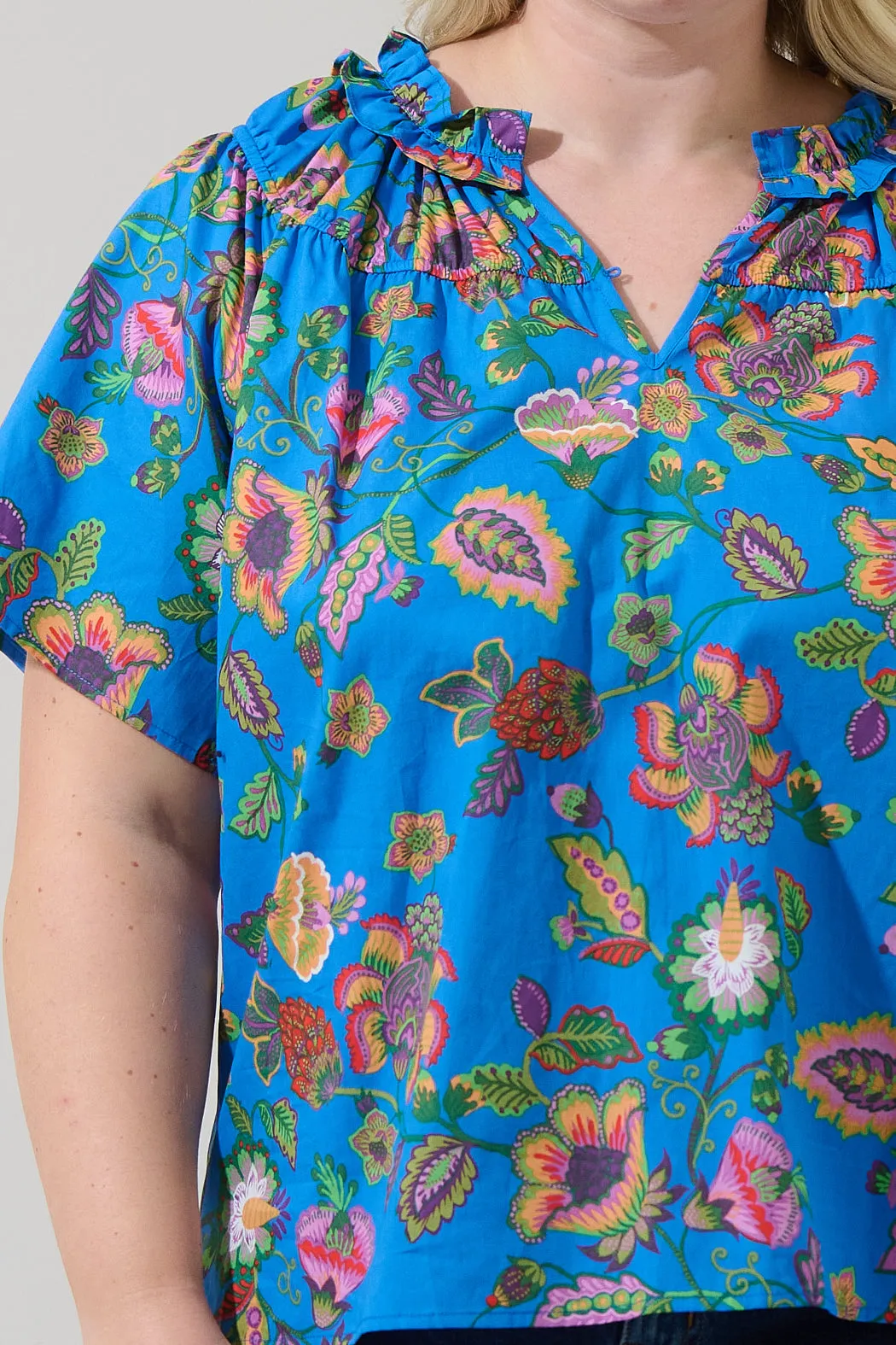 Anabelle Floral Darthy Smocked Top Curve sold by Sugarlips product image thumbnail 5