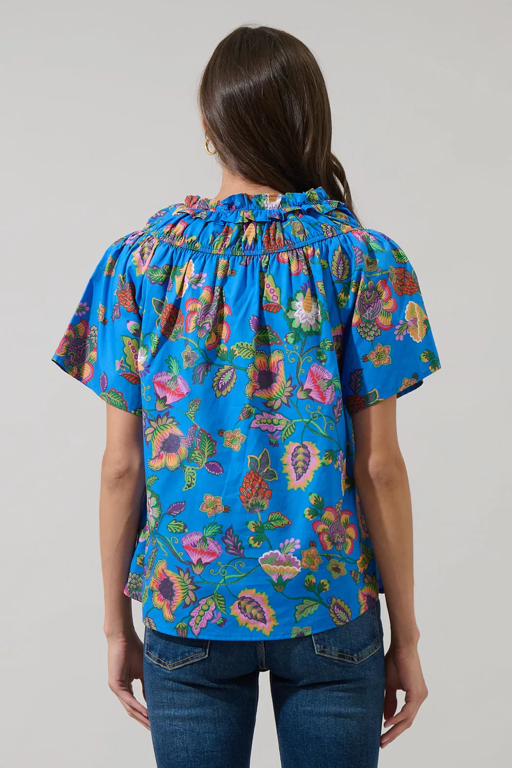 Anabelle Floral Darthy Smocked Top sold by Sugarlips product image thumbnail 2