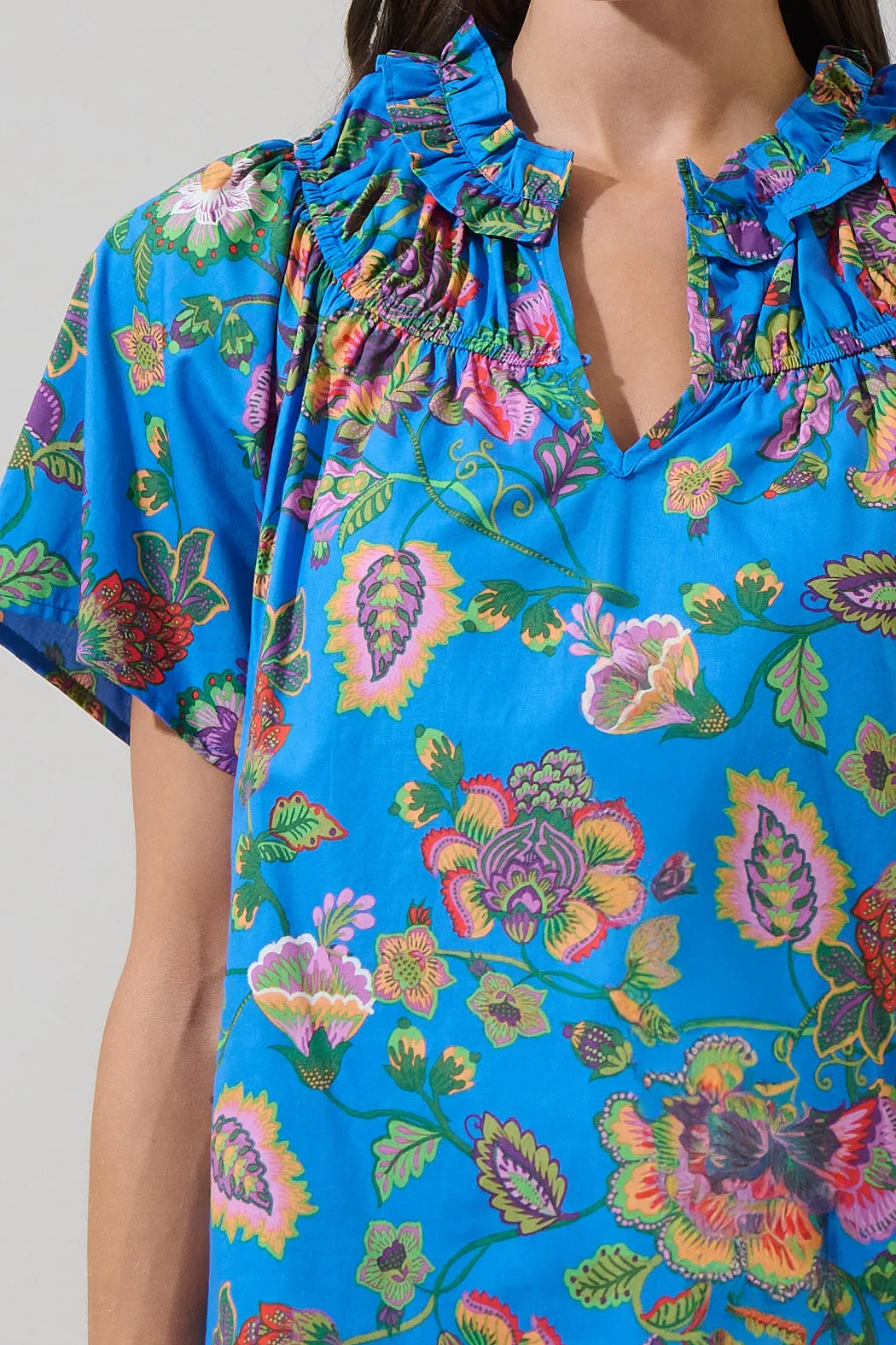 Anabelle Floral Darthy Smocked Top sold by Sugarlips product image thumbnail 5