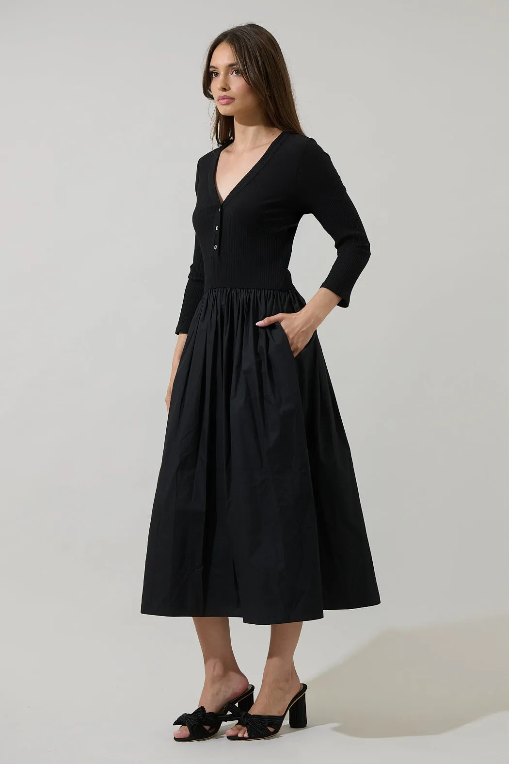 Shelley Mix Knit Midi Dress sold by Sugarlips product image thumbnail 3