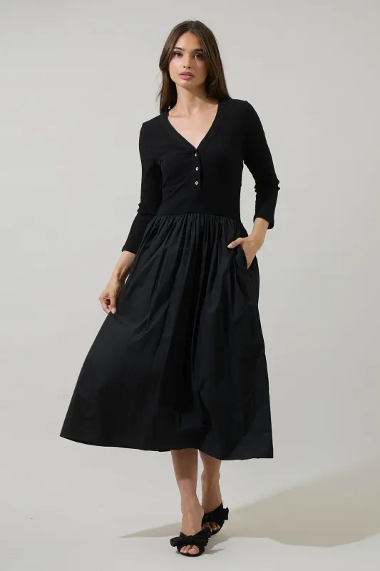 Shelley Mix Knit Midi Dress sold by Sugarlips