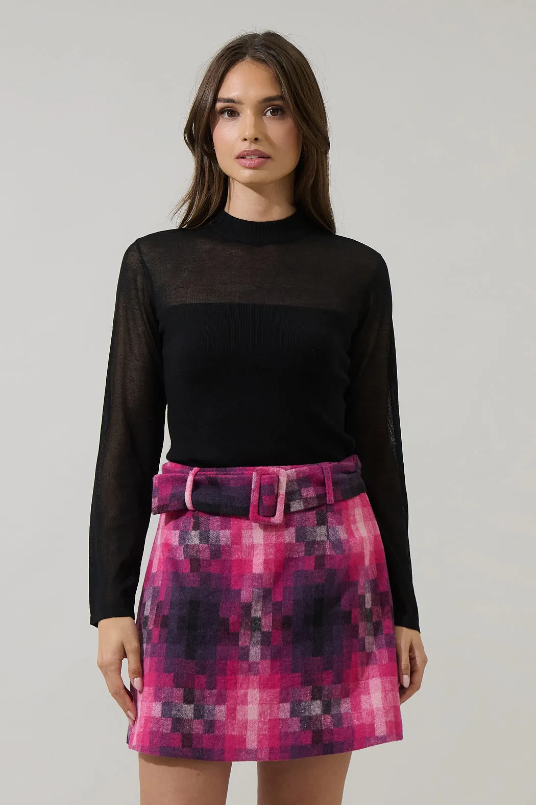 Eris Mock Neck Knit Top sold by Sugarlips