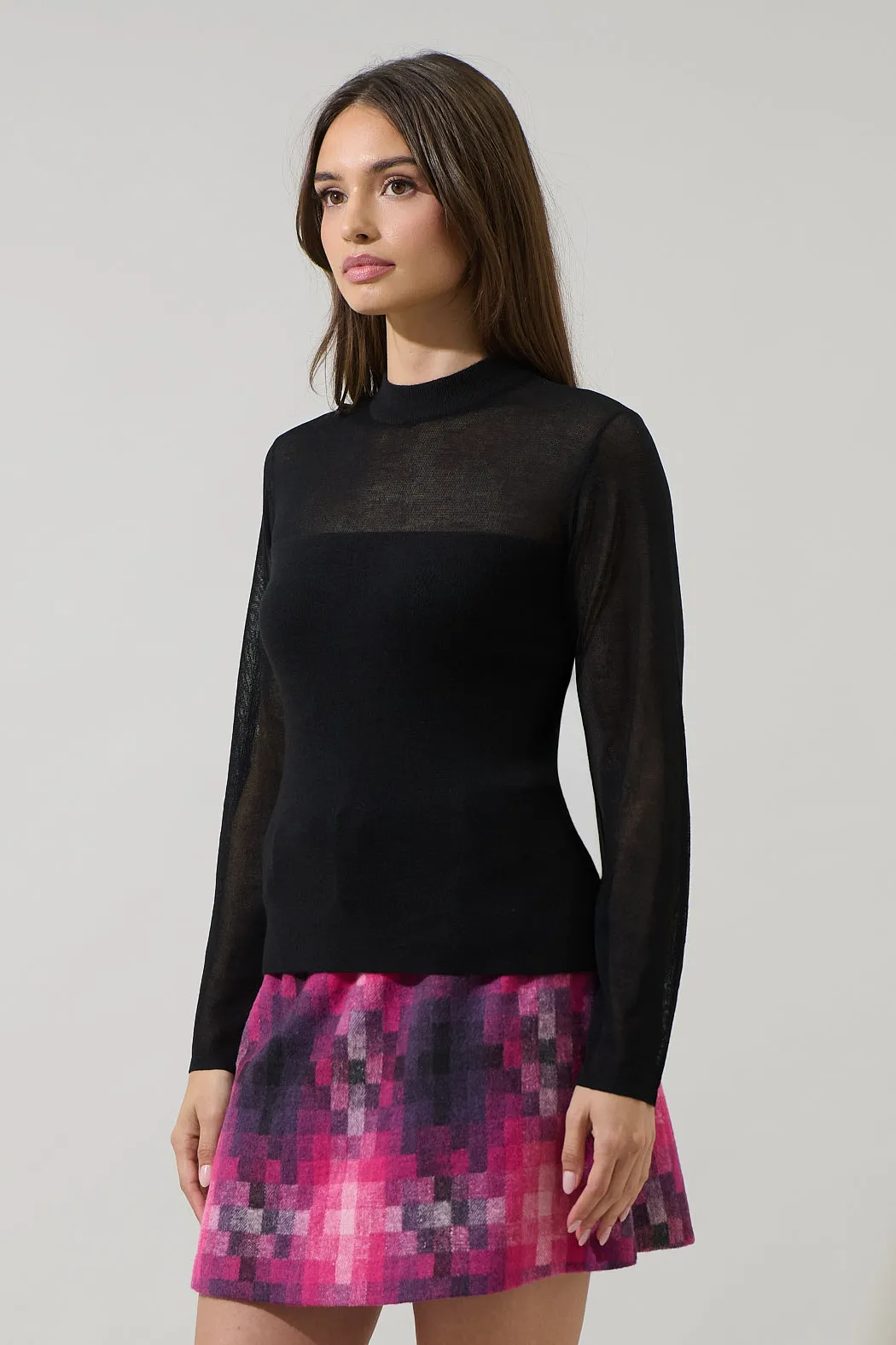 Eris Mock Neck Knit Top sold by Sugarlips product image thumbnail 3