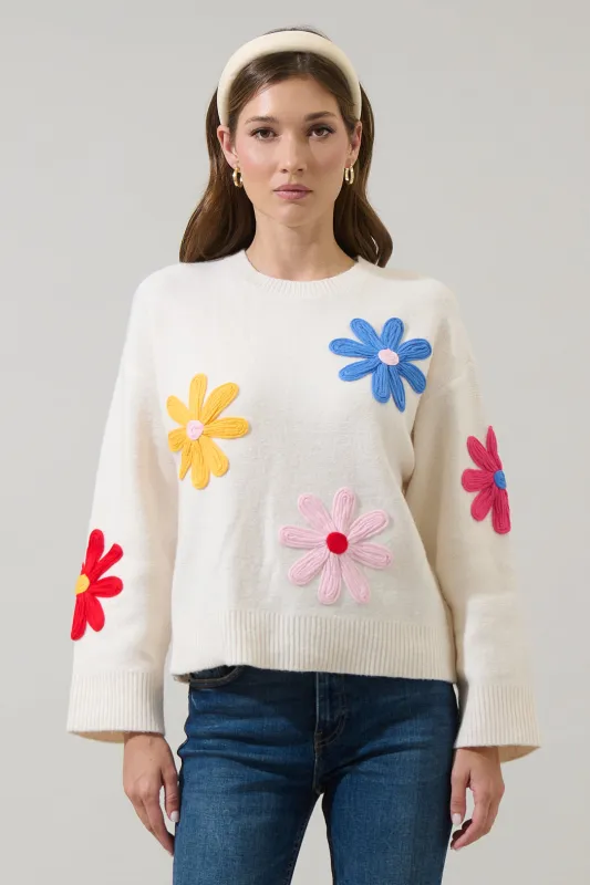 Golda Flower Knit Sweater sold by Sugarlips