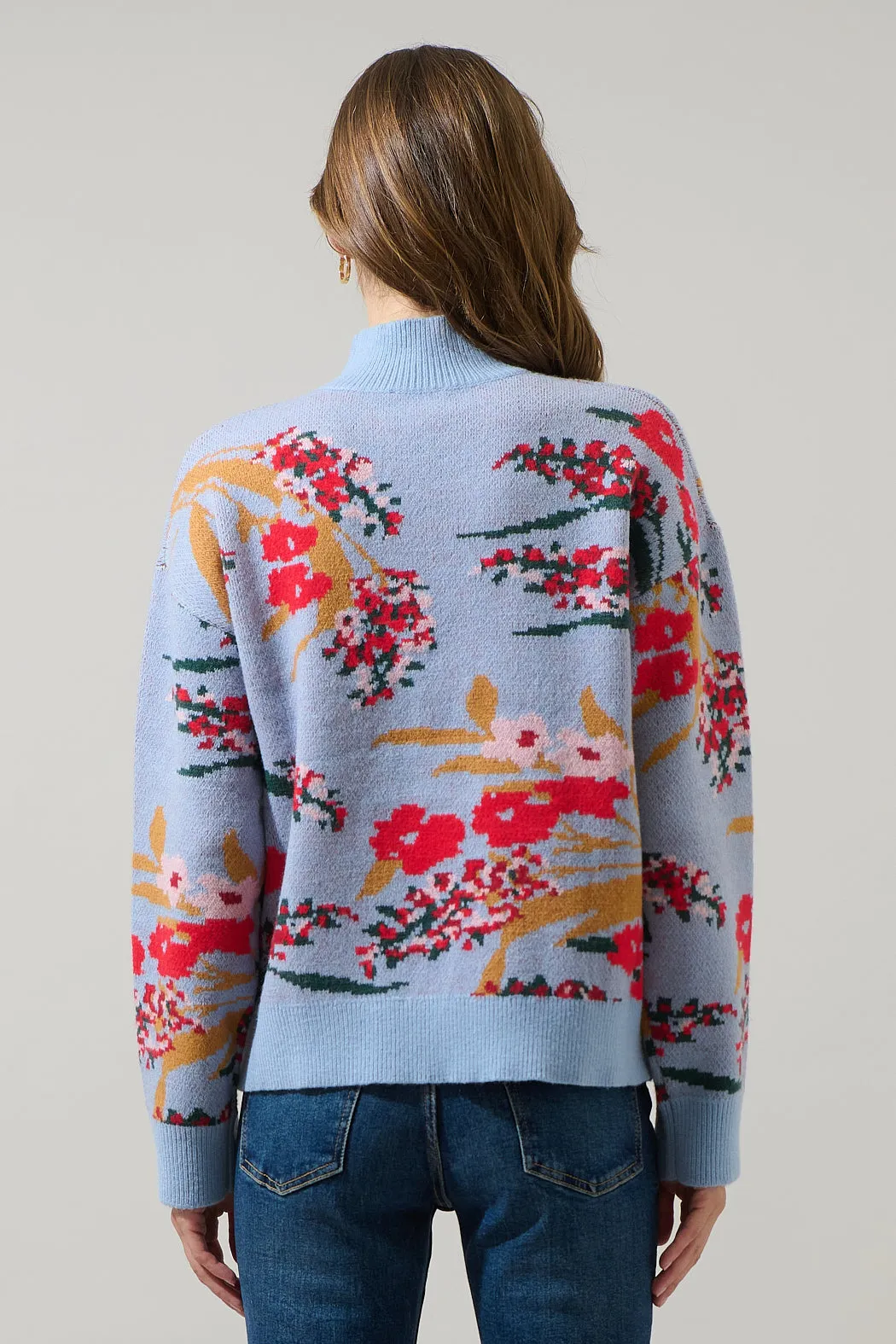 Fifi Floral Mock Neck Sweater sold by Sugarlips product image thumbnail 2