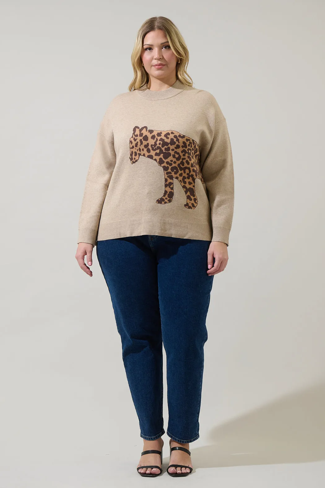 Jazara Leopard Knit Sweater Curve sold by Sugarlips product image thumbnail 4