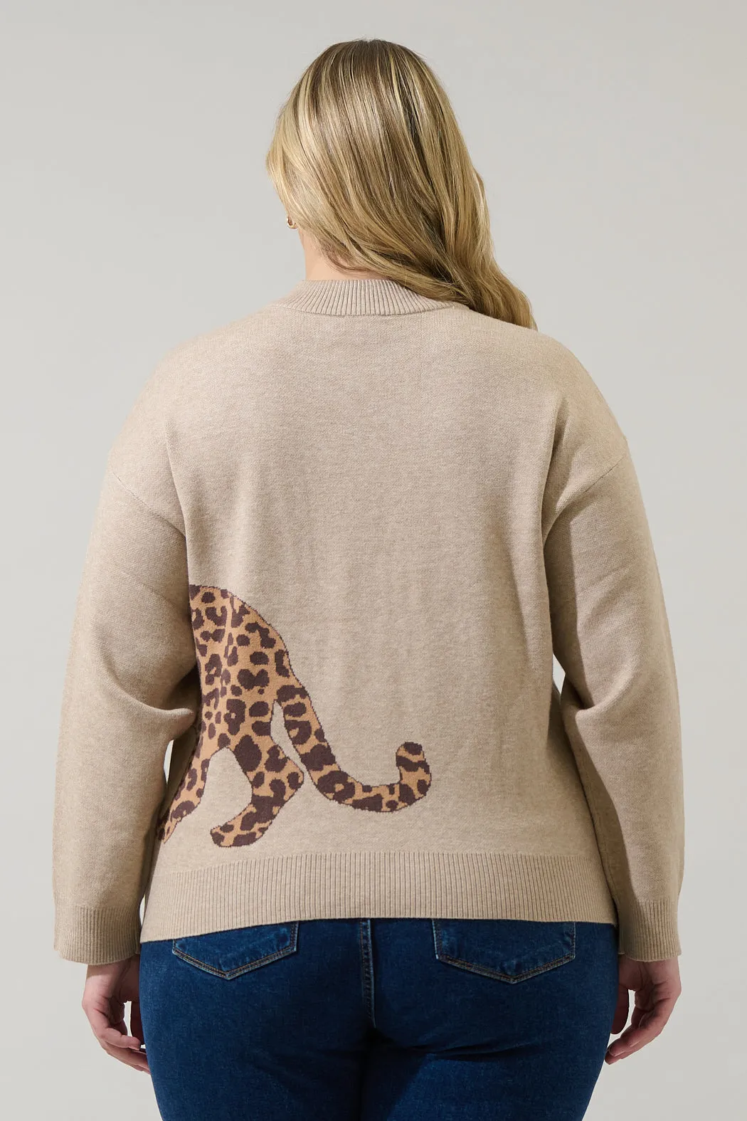 Jazara Leopard Knit Sweater Curve sold by Sugarlips product image thumbnail 2