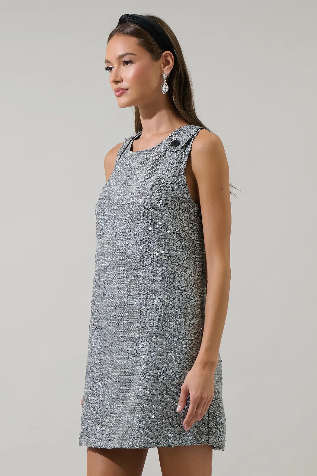 Nicky Sequin Valeraine A-line Mini Dress sold by Sugarlips product image thumbnail 3