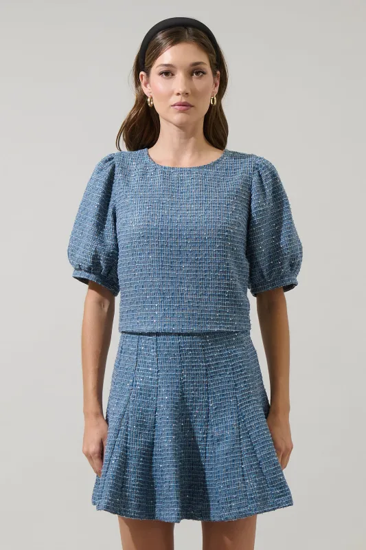 Jenavy Tweed Top sold by Sugarlips