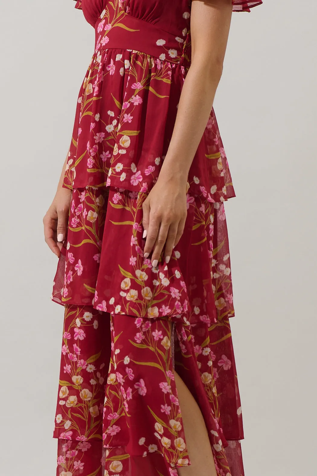 Ginnie Floral Amabel Tiered Maxi Dress sold by Sugarlips product image thumbnail 5