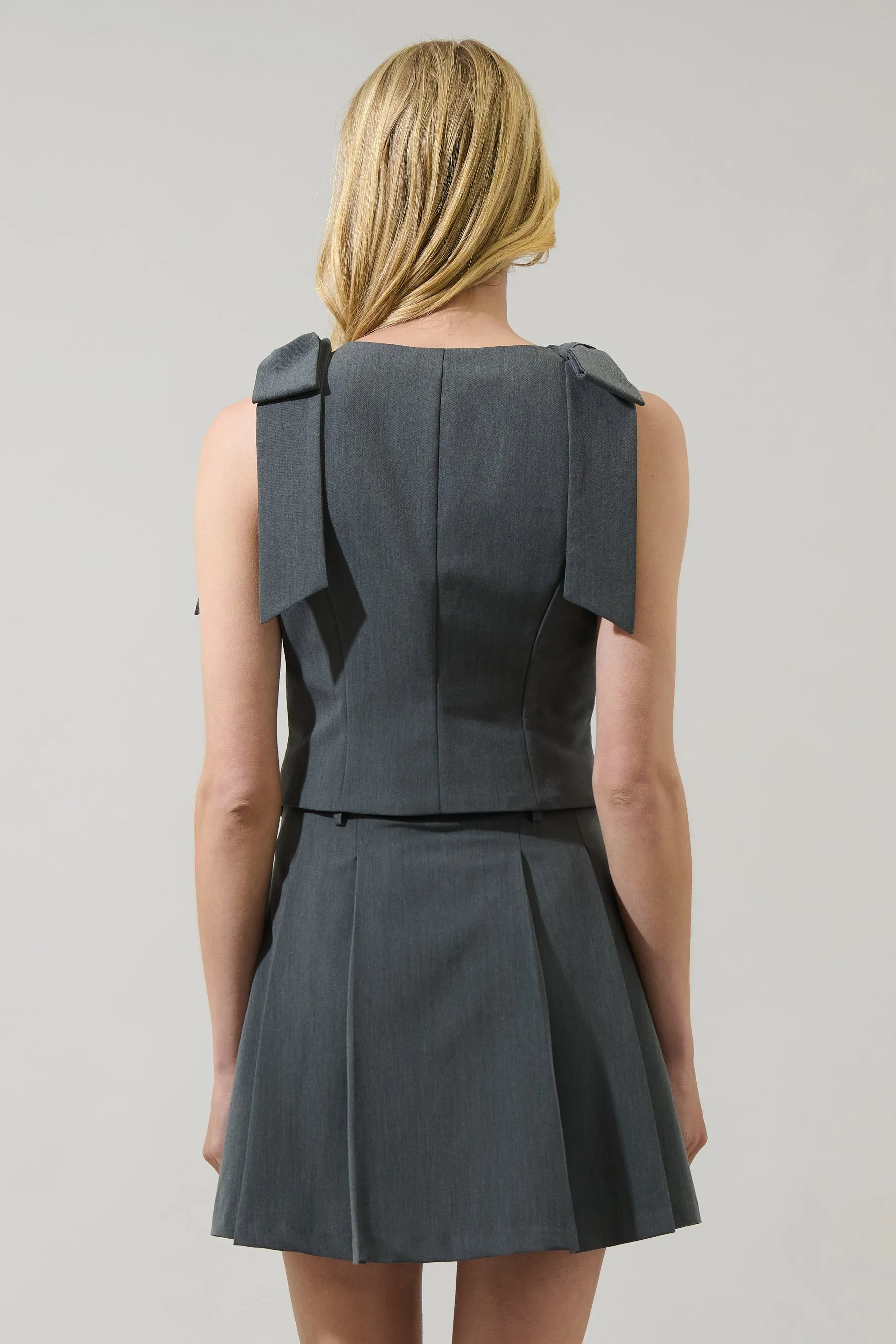 Giany Button Down Bow Vest sold by Sugarlips product image thumbnail 2