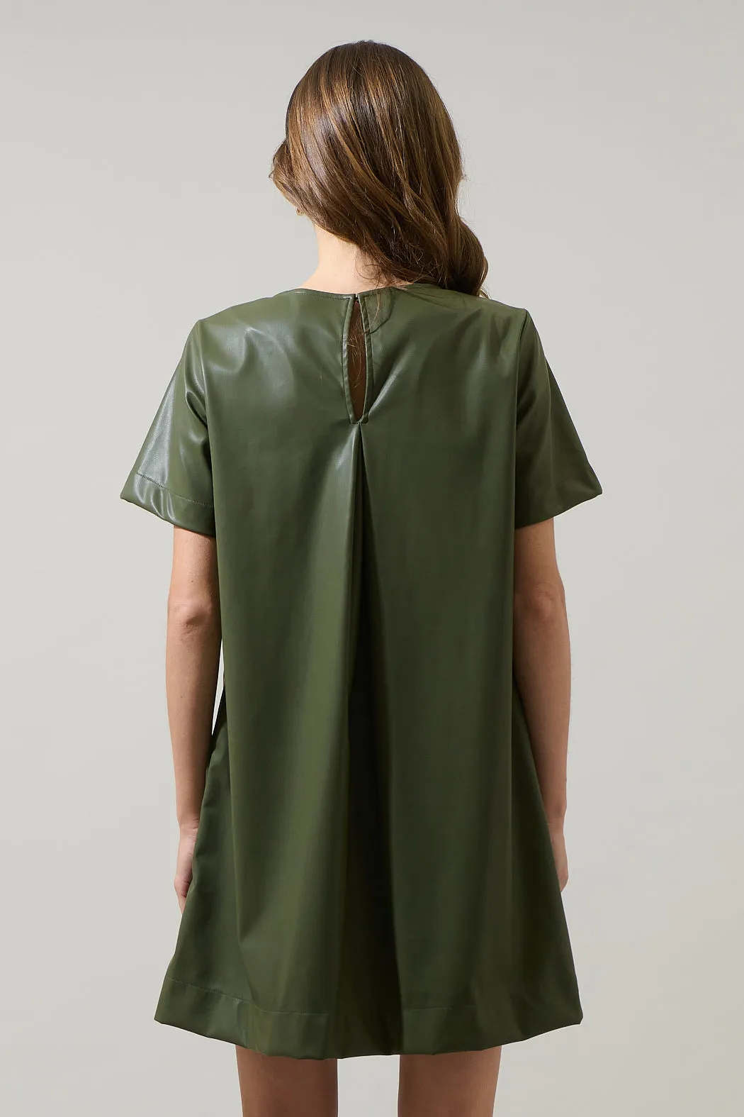 Polley Leather A-line Mini Dress sold by Sugarlips product image thumbnail 2