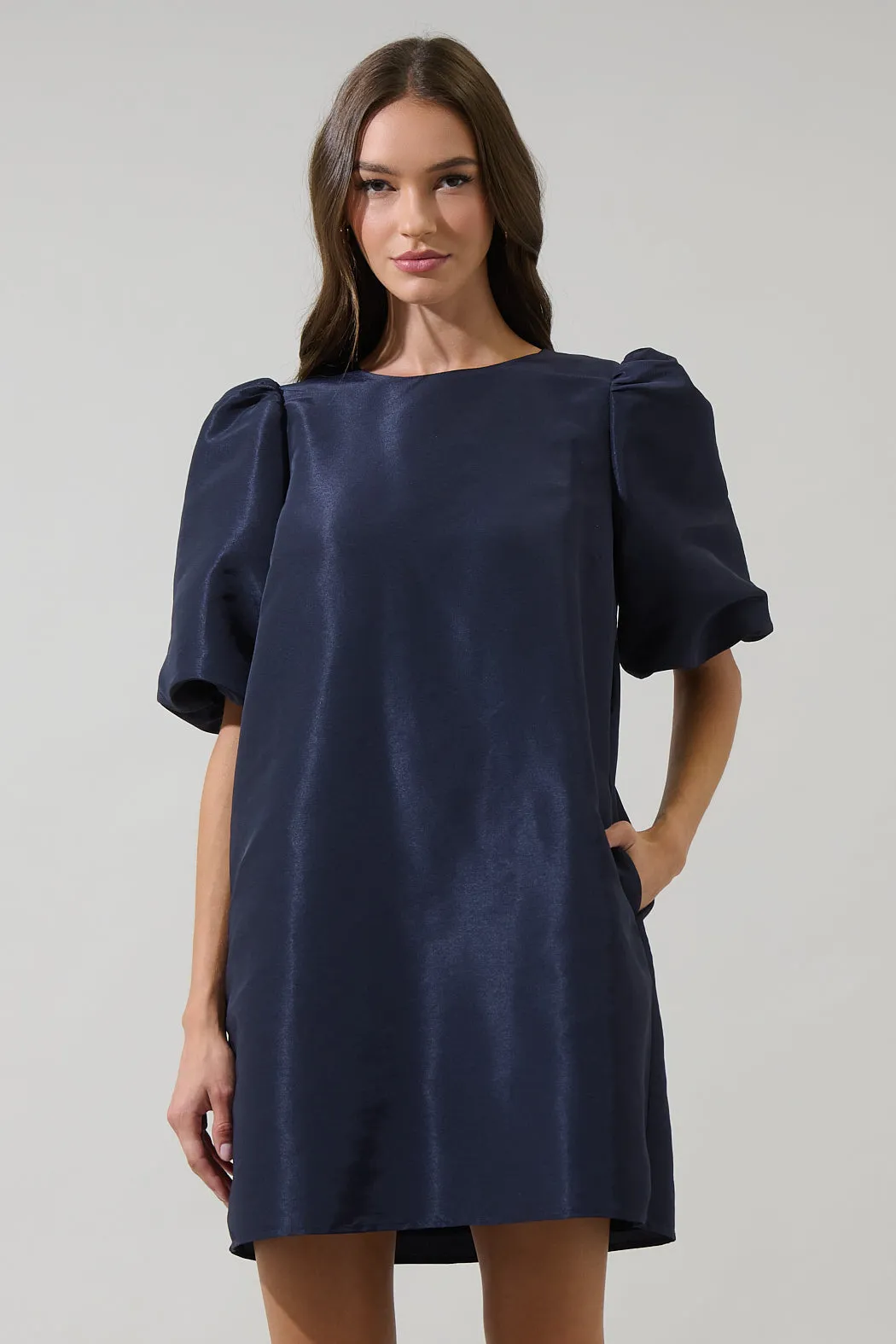 Morrigan Bubble Sleeve Shift Mini Dress sold by Sugarlips