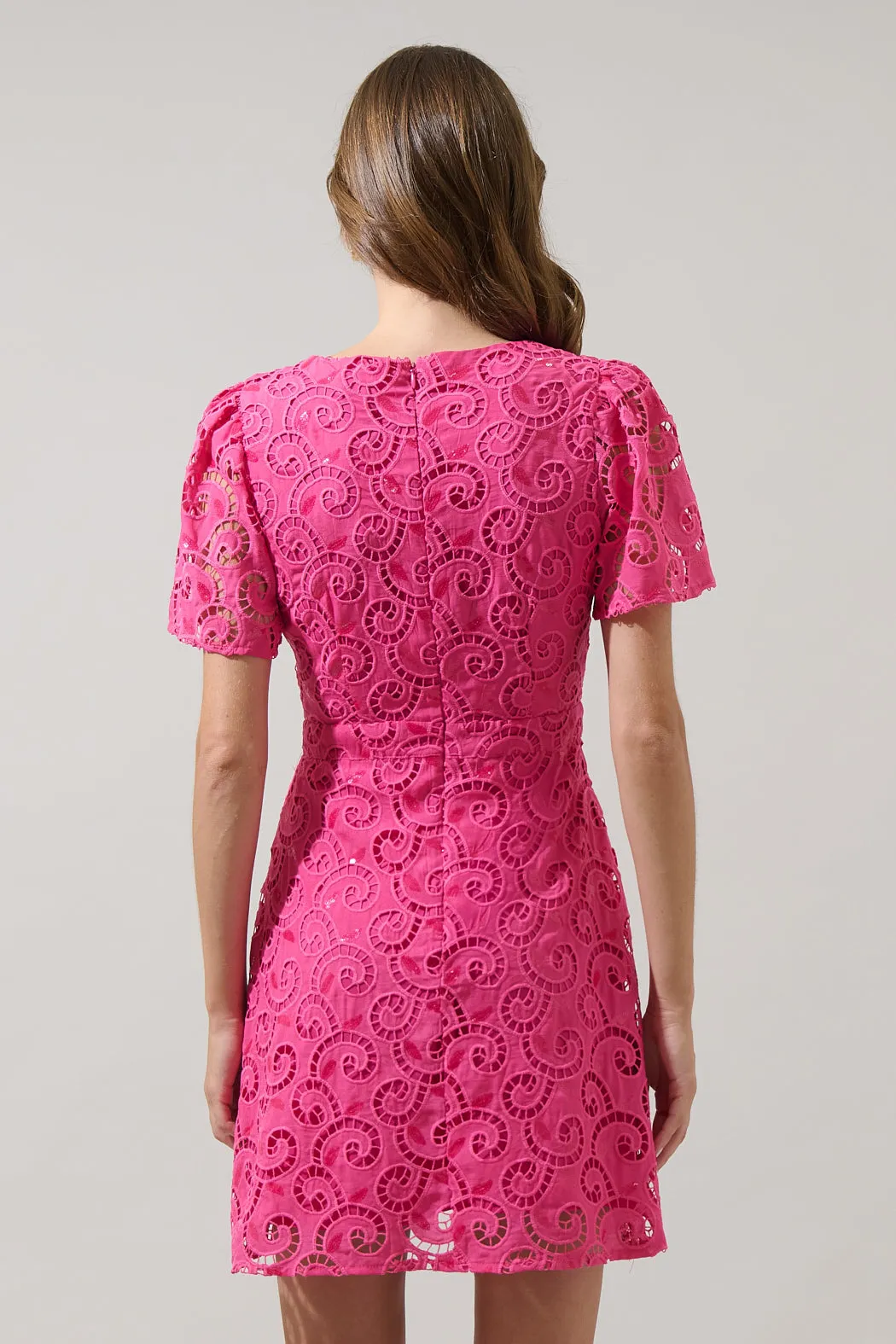 Kathleen Sequin Eyelet Tayla Mini Dress sold by Sugarlips product image thumbnail 2