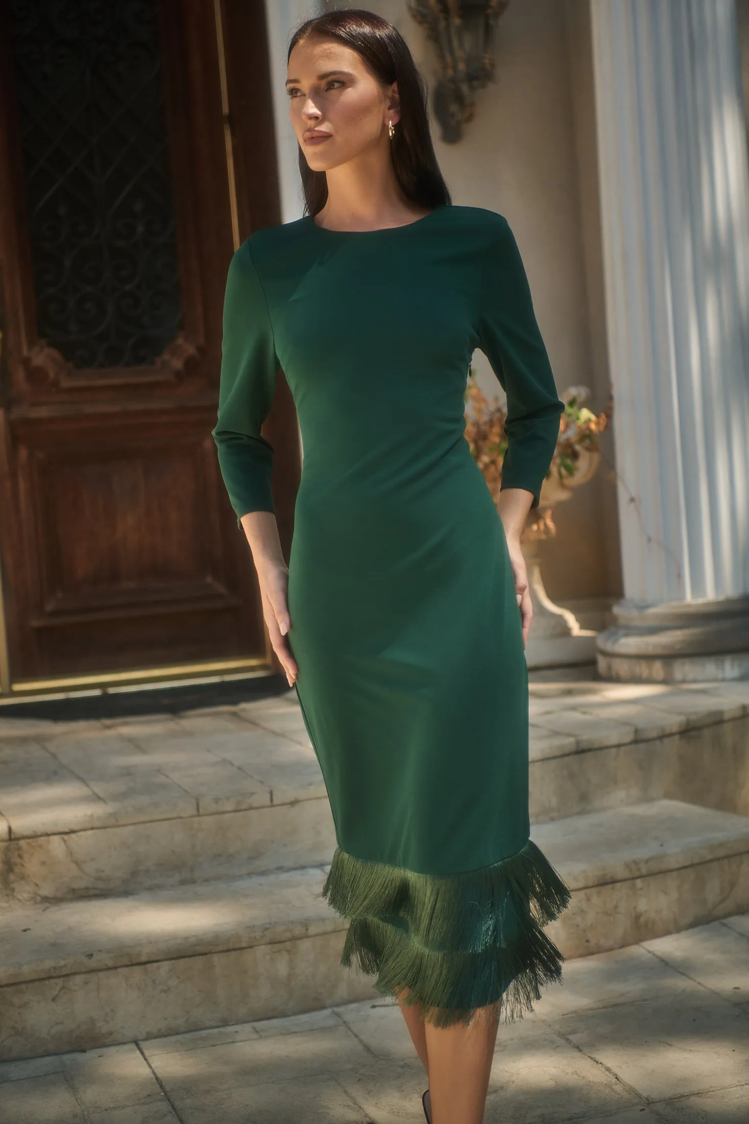 Alannah Fringe Midi Dress sold by Sugarlips