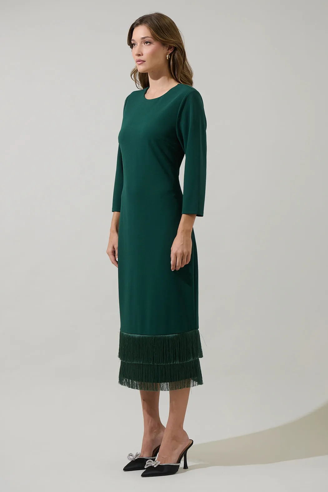 Alannah Fringe Midi Dress sold by Sugarlips product image thumbnail 4