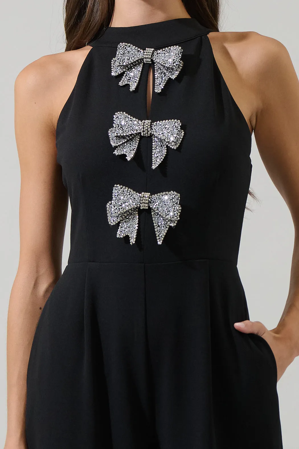 Glow Bow Halter Neck Jumpsuit sold by Sugarlips product image thumbnail 5