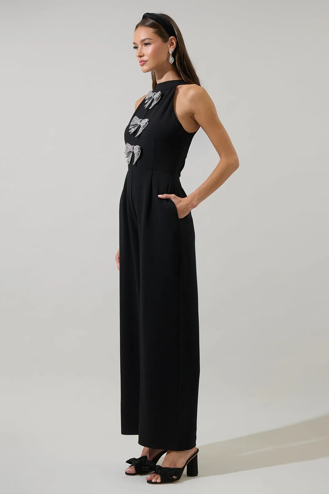 Glow Bow Halter Neck Jumpsuit sold by Sugarlips product image thumbnail 4