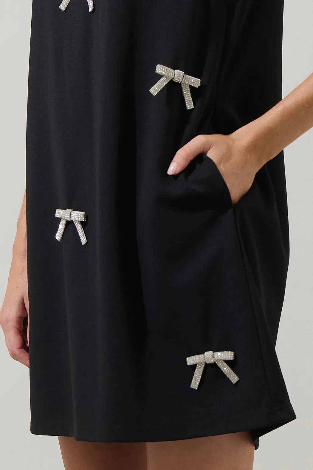 Pamelda Bow Shift Mini Dress sold by Sugarlips product image thumbnail 5