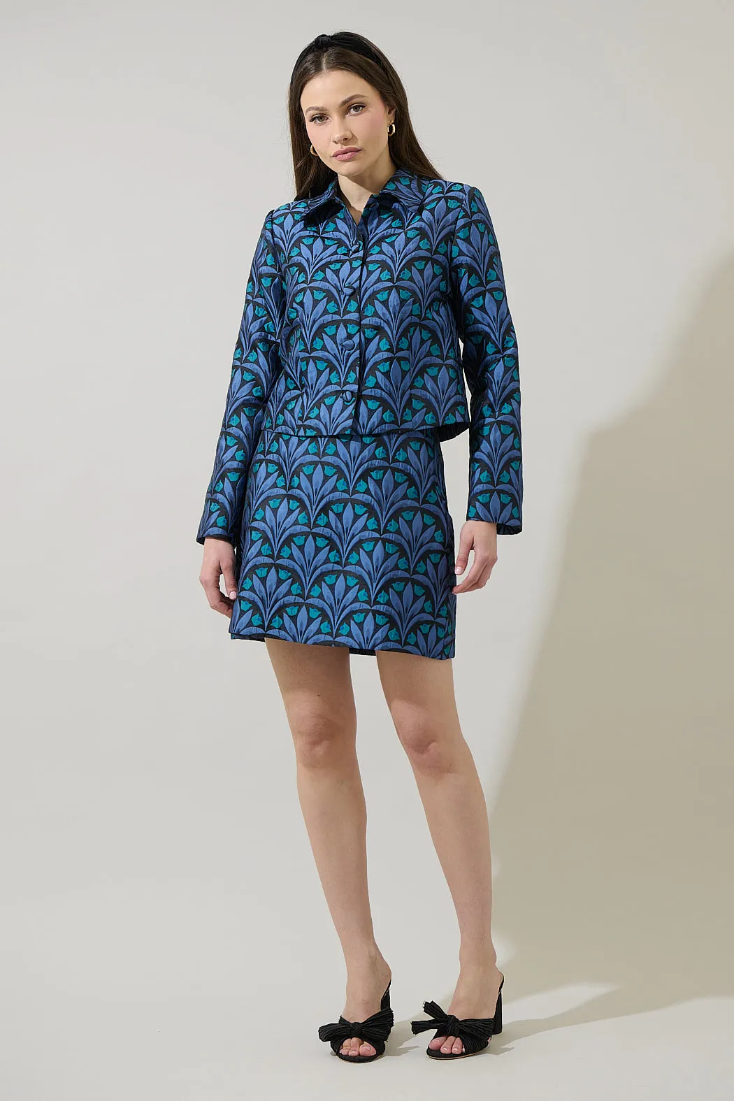 Aurra Jacquard A-line Mini Skirt sold by Sugarlips product image thumbnail 5