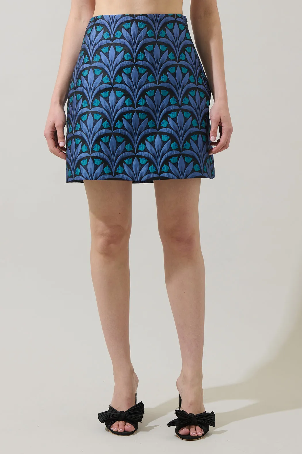 Aurra Jacquard A-line Mini Skirt sold by Sugarlips product image thumbnail 2